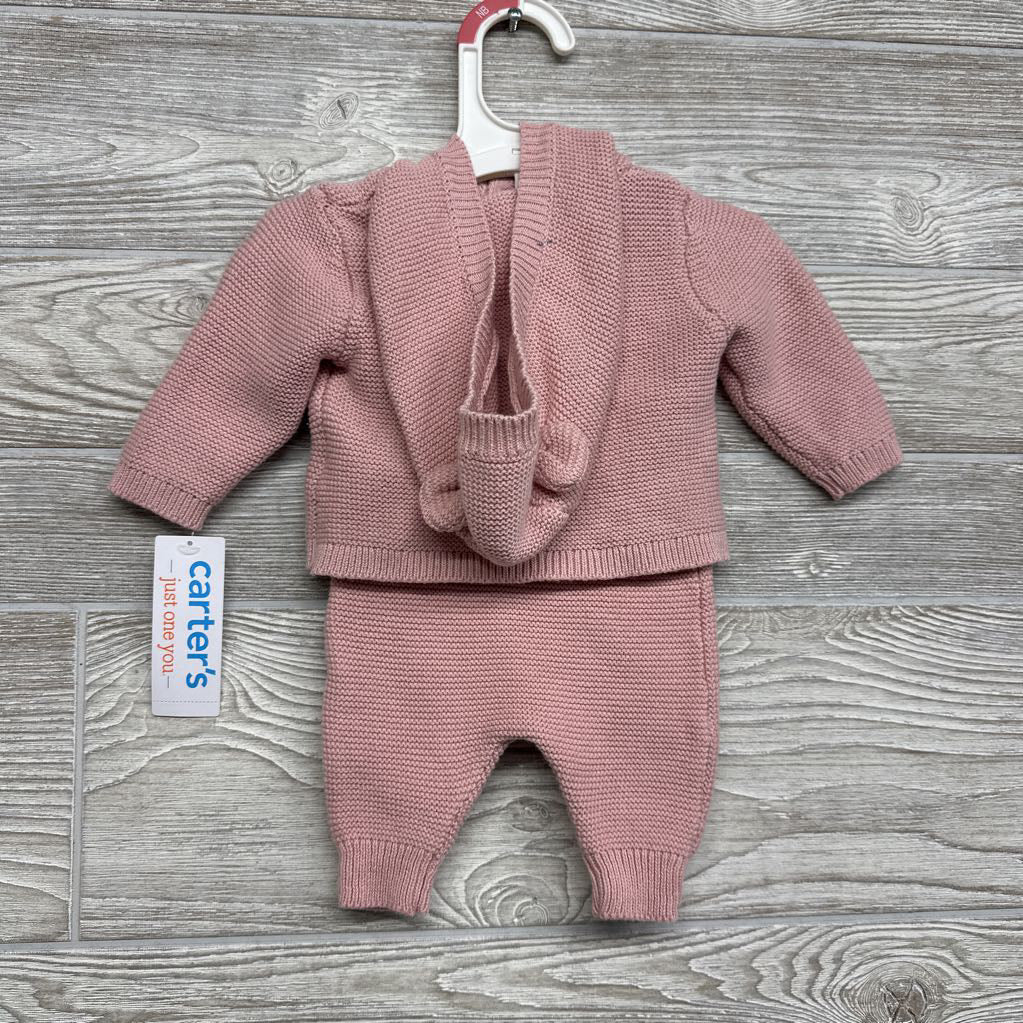 NEW Knit Jacket W/ Critter Hood & Pants NB