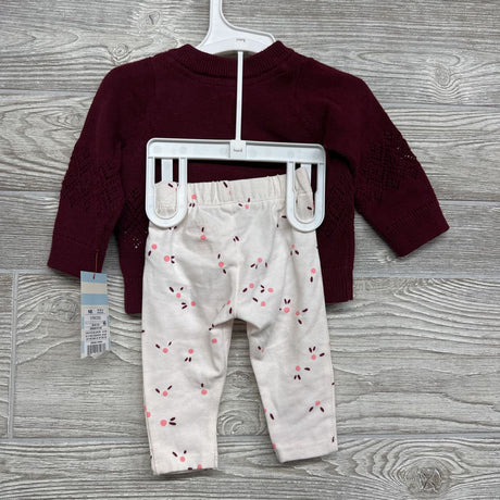 NEW Sweater & Leggings Flowers NB