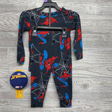 NEW 2 Pc LS Bamboo PJs Spider-Man 12M