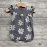 Flutter Sleeve Bubble Romper Flowers 6M