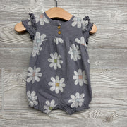 Flutter Sleeve Bubble Romper Flowers 6M
