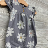 Flutter Sleeve Bubble Romper Flowers 6M