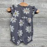 Flutter Sleeve Bubble Romper Flowers 6M