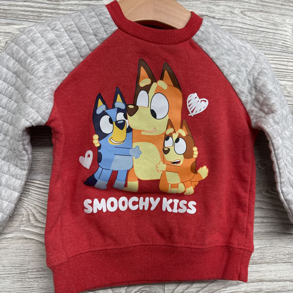 Crewneck Smoochy Kiss Hearts 18M