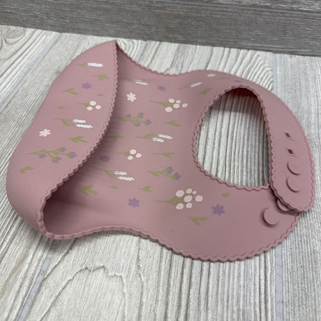 Girl Scalloped Edged Infant Silicone Bib