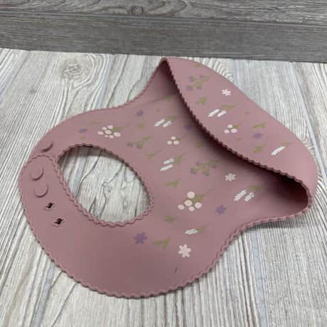Girl Scalloped Edged Infant Silicone Bib