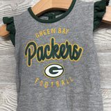 Flutter Sleeve Bodysuit Green Bay Packers Football 18M