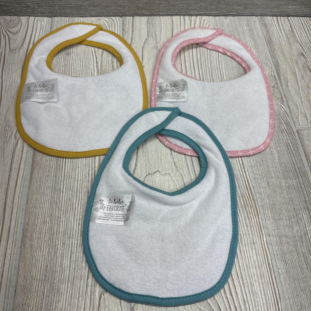 3 Pk Of Terry Bibs I'm A Star, Baby Bear, Cute smart & Dazzling