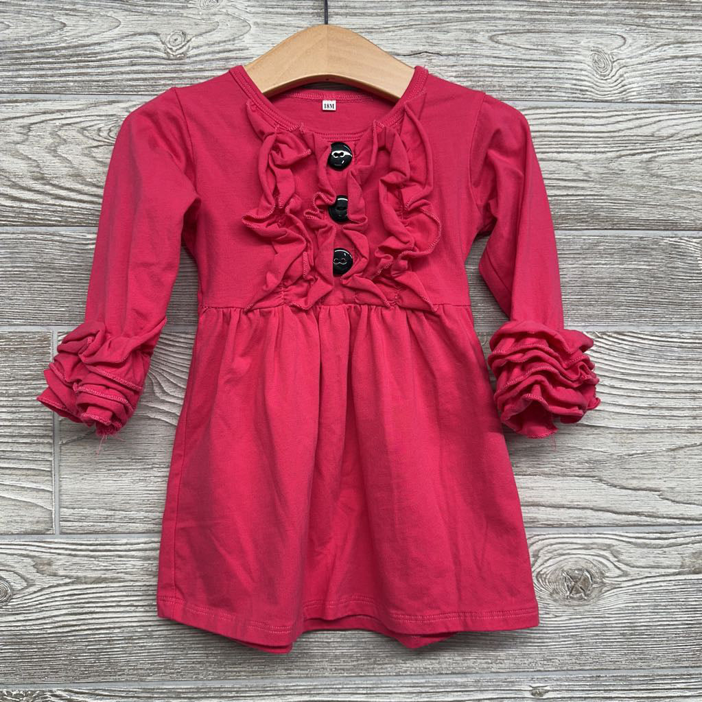 LS Ruffle Sleeve Dress 18M