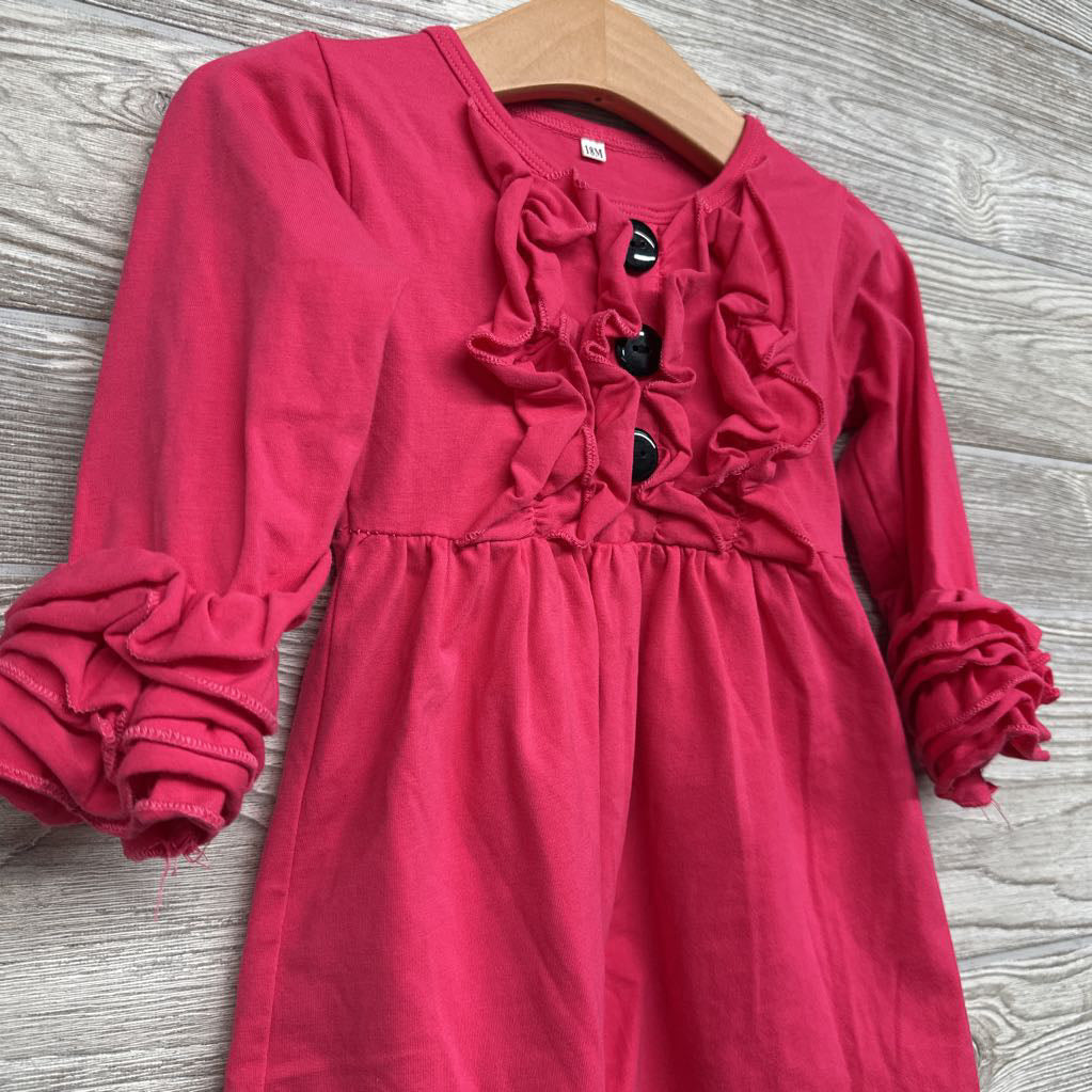 LS Ruffle Sleeve Dress 18M