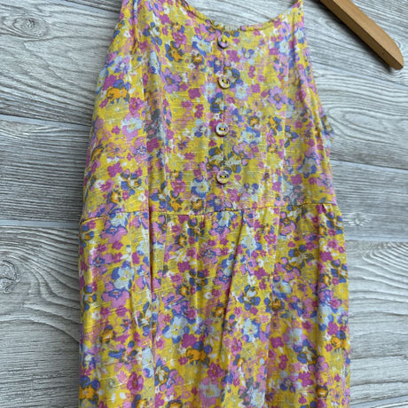 Tank Dress Flowers Buttons 7-8
