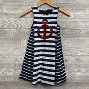 Tank Dress Stripes Anchor 7-8