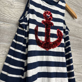 Tank Dress Stripes Anchor 7-8