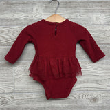 LS Ribbed Tulle Skirted Bodysuit 6M