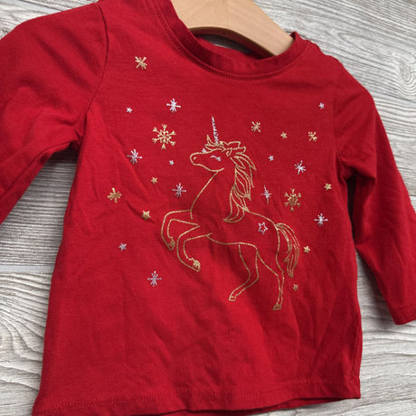 LS Shirt Glitter Unicorn 12M
