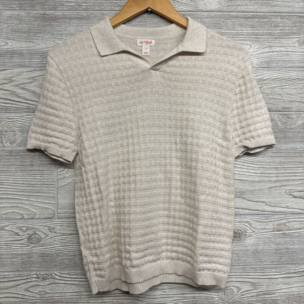 Textured Knit Polo Shirt 10-12
