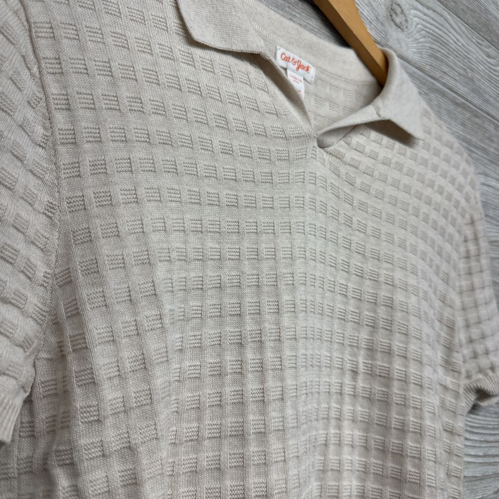 Textured Knit Polo Shirt 10-12