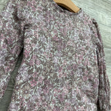 LS Shirt Flowers Ruffle Collar 4T