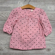 Nw/oT Muslin Dress & Bloomers Hearts 12M