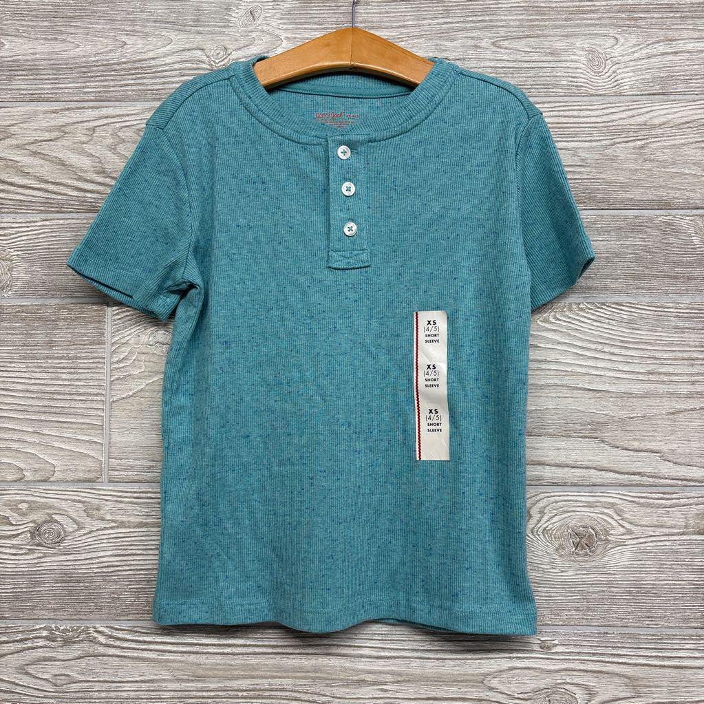 NEW Ribbed Henley Shirt 4-5
