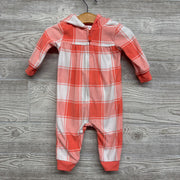 Fleece Coverall Plaid 6M