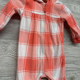 Fleece Coverall Plaid 6M
