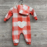 Fleece Coverall Plaid 6M