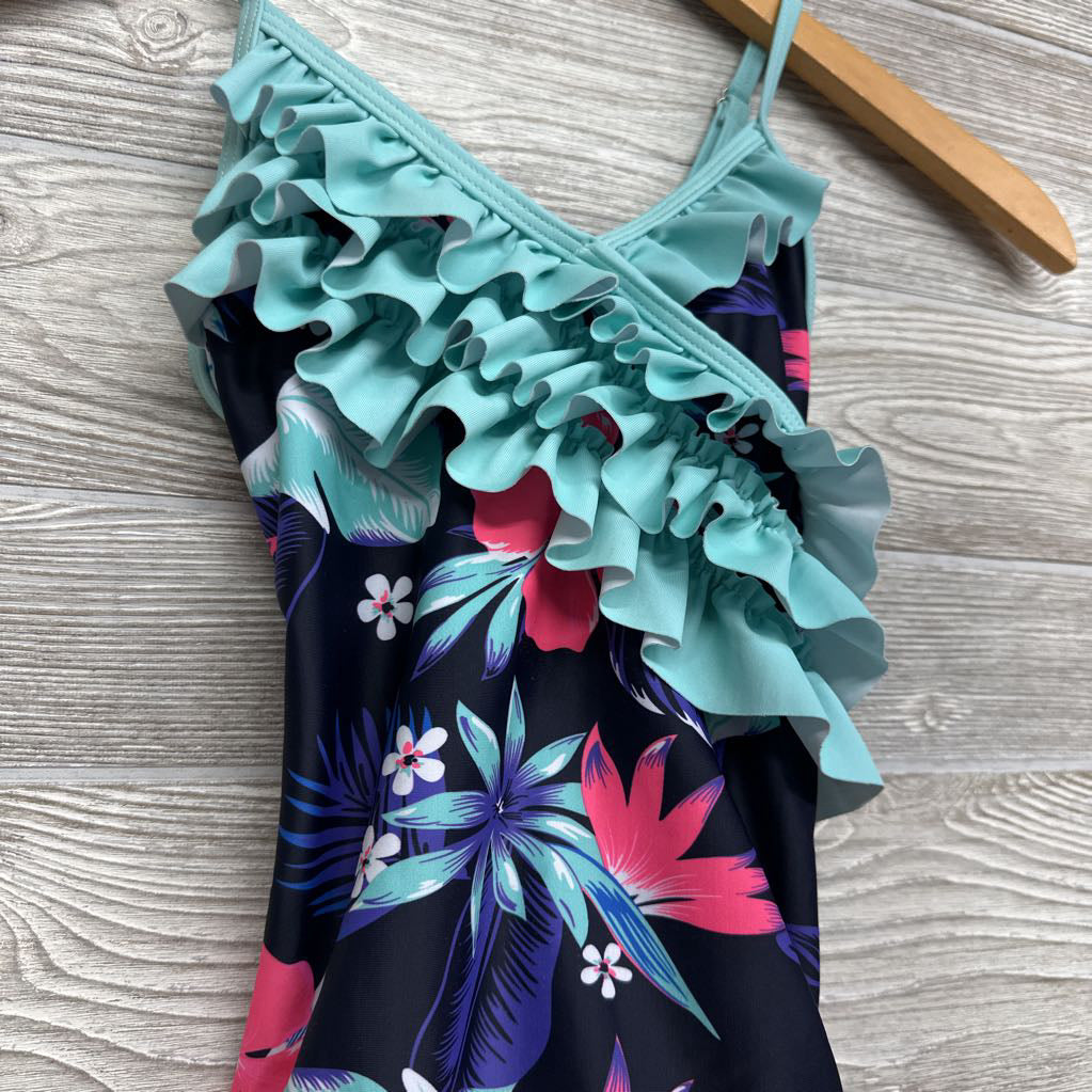 Swimsuit Flowers Ruffles 7-8