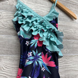 Swimsuit Flowers Ruffles 7-8