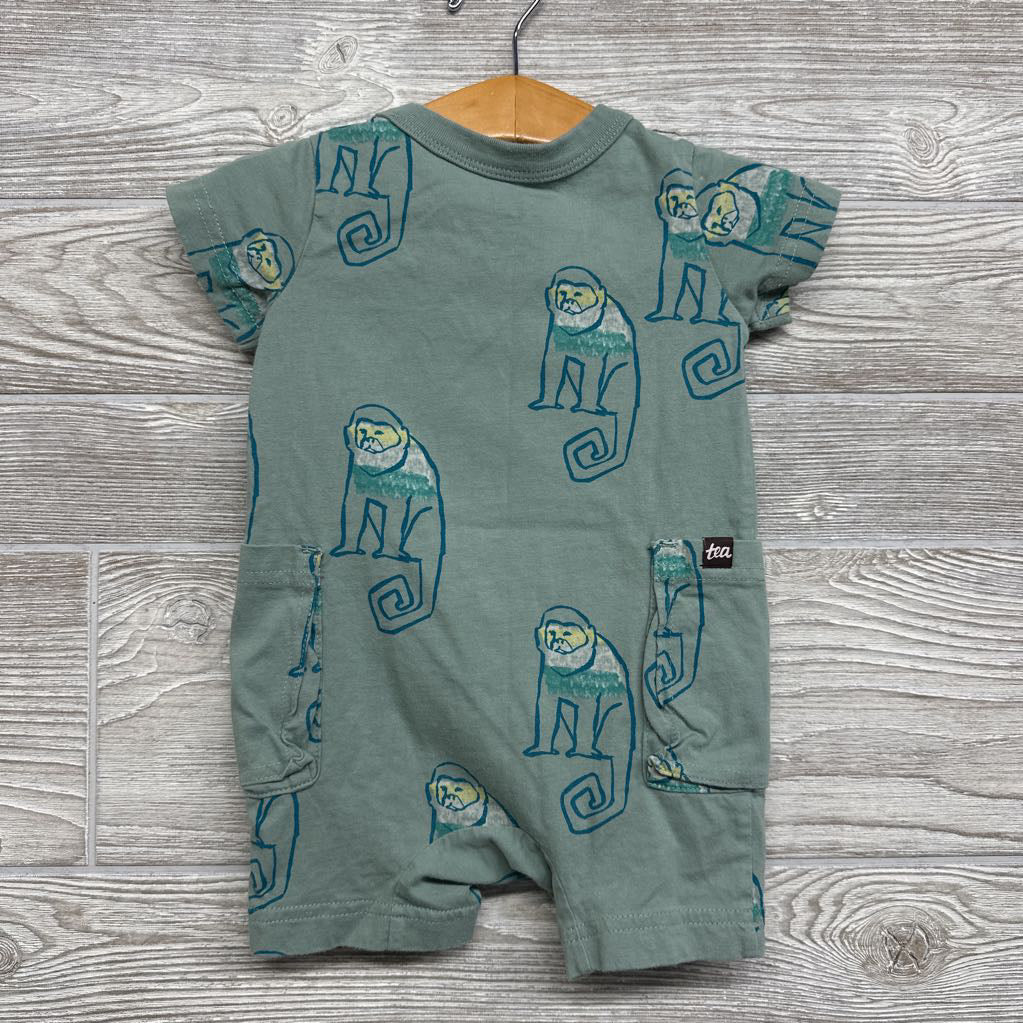 Shorty Romper Monkeys 6-9M