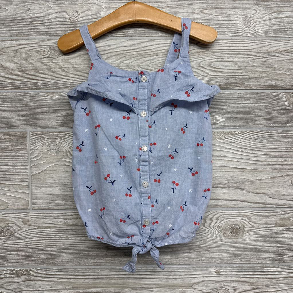 Button Up Tank Top Cherries 4