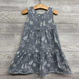 Organic Sleeveless Dress Rabbits 4t