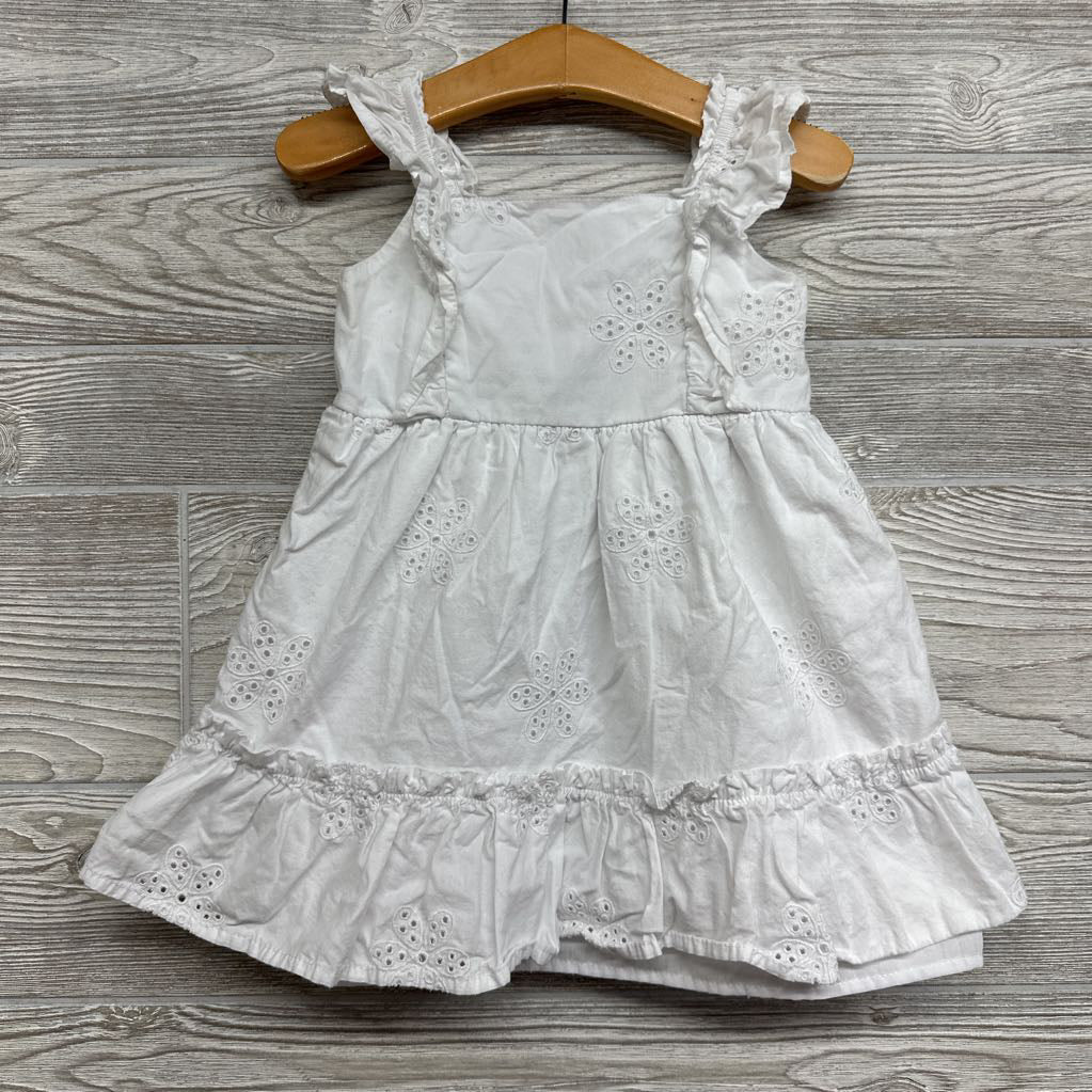 Flutter Sleeve Dress Eyelet Flowers 2t