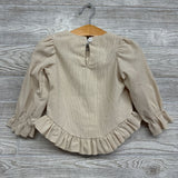 Ribbed LS Shirt Flower Ruffles 18-24M