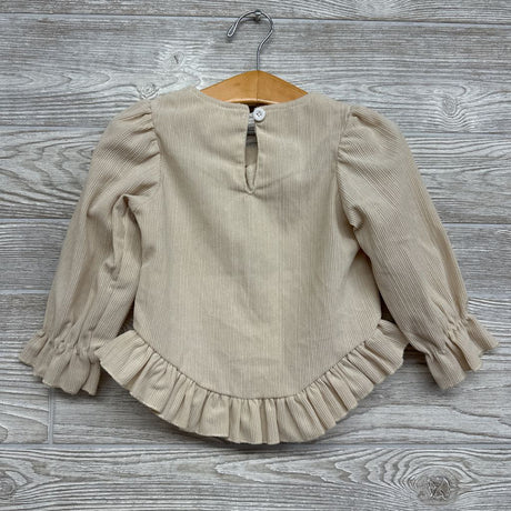 Ribbed LS Shirt Flower Ruffles 18-24M