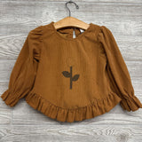 Ribbed LS Shirt Flower Ruffles 18-24M
