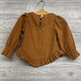 Ribbed LS Shirt Flower Ruffles 18-24M
