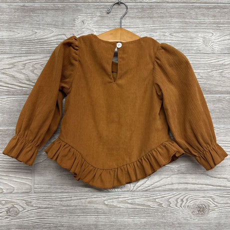 Ribbed LS Shirt Flower Ruffles 18-24M