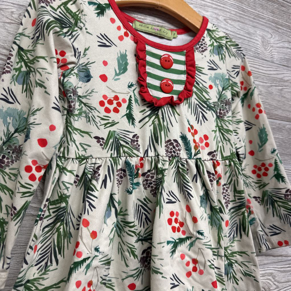 LS Dress Flowers 3t