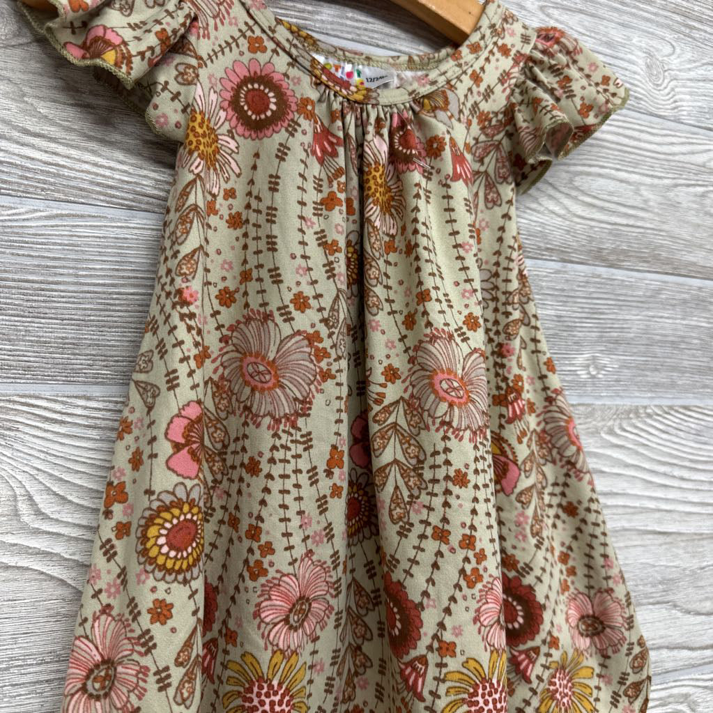 Flutter Sleeve Dress Flowers 12-24M