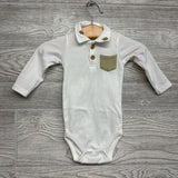 Ribbed LS Bodysuit Pocket 0-3M