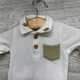 Ribbed LS Bodysuit Pocket 0-3M