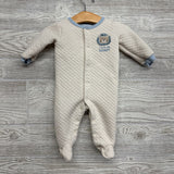 Quilted Button Up Sleeper Lion I Love My Daddy 0-3M