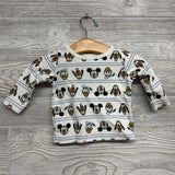 Quilted Overalls & LS Shirt Mickey, Pluto, Donald 0-3M