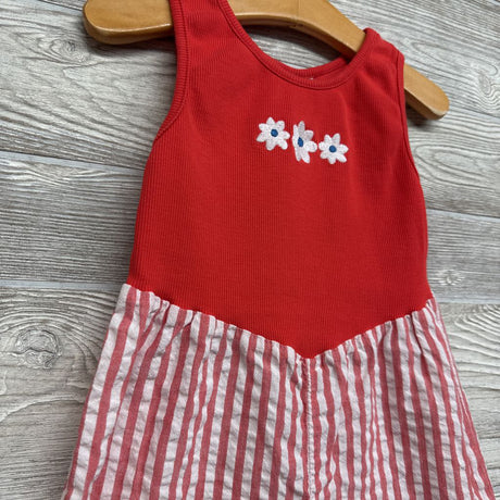 Tank Dress Flowers & Stripes 5t