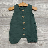 Muslin Shorty Romper Buttons 9M