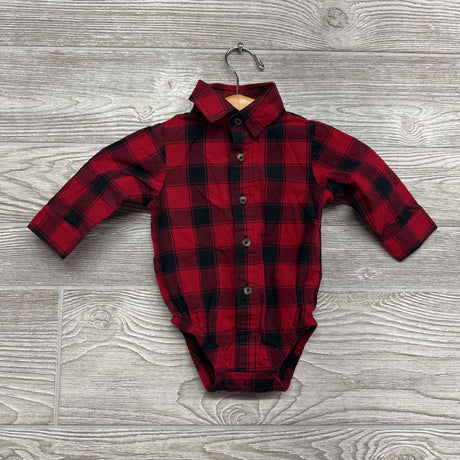 Corduroy Suspender Pants & Buffalo Plaid Button Up Shirt 3M