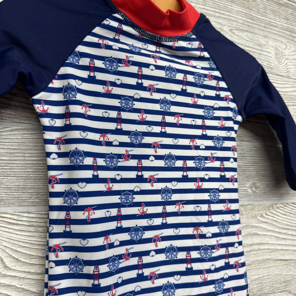 Rashguard Swim Outfit Stripes 9-12M