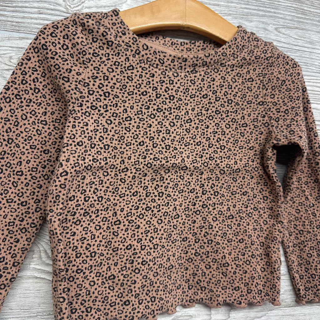 Lettuce Trim LS Shirt Animal Print 2t