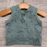 Henley Tank Top Palm Trees Whale 3M